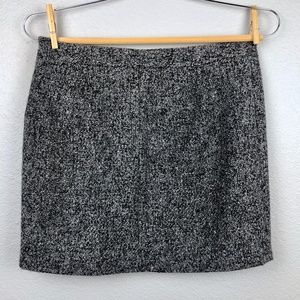Gap Tweed Side Zip Black & White Skirt Womens 0